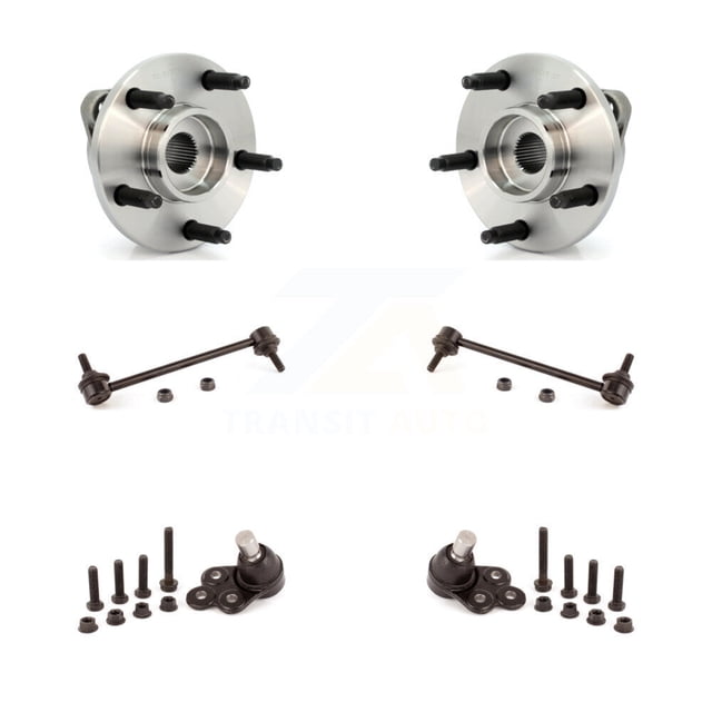 Transit Auto Front Bearing Lower Ball Joint Sway Bar Stabilizer Link Kit for Car Chevrolet HHR with FE1 or FE3 Suspension 250mm Center To Length - Left Right Side (Driver Passenger) K7T-109361