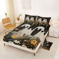 thumbnail image 2 of Homewish Kawaii Forest Ghost Queen Sheets for Teens, Autumn Daisy Wildflower Queen Sheet Sets, 4pcs, 1 Flat Sheet, 1 Fitted Sheet and 2 Pillowcases, 2 of 5