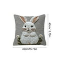thumbnail image 3 of Home Cute Little White Rabbits Printed Lumbar Pillows Includ Pillowcase and Insert Removable and Washable Back Cushion for Sofa Bed Office Nap Home Essentials, 3 of 6