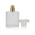 thumbnail image 3 of Frasco de perfume de vidrio rectangular vacío, rellenable, con atomizador, 50 ml AeBFmMt2EK, 3 of 5