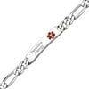 Personalized Sterling Silver Medical ID Bracelet - 8 Inch