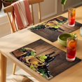 thumbnail image 4 of Vintage Red Wine Glass Placemats Set of 1, Purple Green Grapes Brown Wood Grain Farms Non-Slip Place Mats Washable Table Mats for Kitchen Dining Table Decorations Indoor/Outdoor, 4 of 9