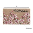 thumbnail image 3 of Maison Concepts Coir Door Mat Magnolia Blossom Welcome (Black) 18" X 30" X 2", 3 of 3