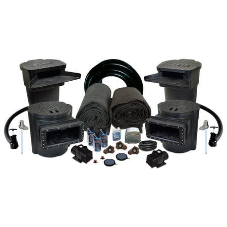 Pond Aeration System - Half Off Ponds US14 - Savio Signature Ultimate Water Garden and Koi Pond Kit with UV Filter, 2.8 CFM Aeration System, and 35 x 40 Foot EPDM Liner