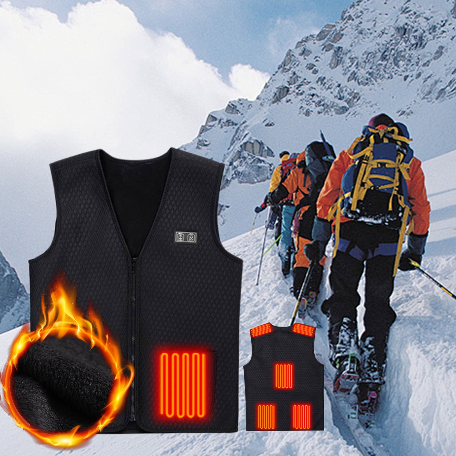 Vêtement Chauffant Ski Plein Air Veste Chauffante électrique Pour Enfants - 3 Zones De Chauffage Réglables - Tissu Imperméable Polyester - Pour Ski, équitation, Plein Air Vêtement Chauffant Ski Plein Air Veste Chauffante électrique Pour Enfants - 3 Zones De Chauffage Réglables - Tissu Imperméable Polyester - Pour Ski, équitation, Plein Air