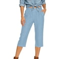 thumbnail image 3 of Women's Cropped Casual Loose Fit Jeans Denim Pants, 3 of 9