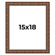 15x18 Dark Brown Bamboo Real Wood Picture Frame Width 1.5 inches | Interior Frame Depth 0.5 inches