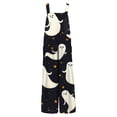 thumbnail image 5 of WTOBBY Casual Sleeveless Jumpsuit for Women in Cotton, Halloween Print Design for Stylish Outfits, Lightweight and Comfortable for All-Day Wear,BlackL, 5 of 5