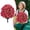 Red, variant on Artificial Cemetery Flowers,Cemetery Flowers for Grave, Grave Decorations for Cemetery, Memorial Flowers For Loved Ones, Long Lasting Bouquets with Cemetery Vase, Tombstone Flowers, 18×11.8 in,Red