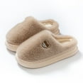 thumbnail image 2 of Wensltd Women Winter Fuzzy Slippers Red Indoor Cozy Soft Memory Foam House Slipper for Women, 2 of 5