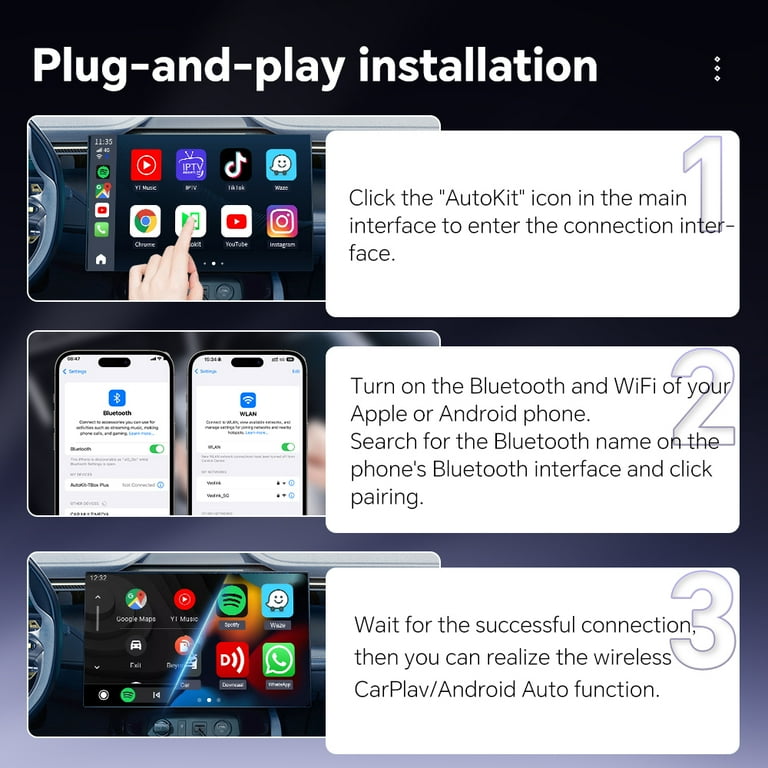 Carlinkit Tbox Plus, Android 13.0 Wireless CarPlay&Android Auto AI