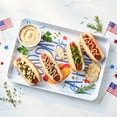 thumbnail image 5 of Cook with Color Melamine Serving Tray, Lightweight Plastic Tray for Serving Food and Drinks, Bad Day to be a Hotdog, 5 of 5