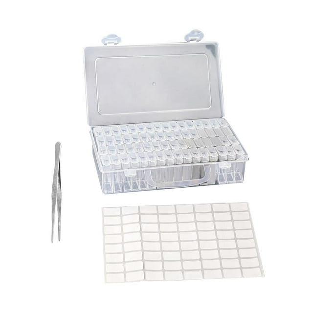 Contenants de Rangement, 64 Compartiments pour Organiser les Perles et Boîte de Rangement (64 Compartiments)