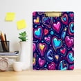thumbnail image 4 of Cartoon Hearts Acrylic Clipboards A4 Standard Letter Size Clipboard 12.5" X 9" Clip Board for Students Teacher Office, 4 of 7