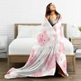 thumbnail image 5 of Kll Fleece Blanket Plush Throw Blanket Cartoon Pig,Soft Fuzzy Cozy Flannel Blanket For Couch Sofa Bed.(50"X40"), 5 of 9