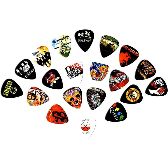Legendary Bands Guitar Picks- Mega-Standard 20 picks in a packet