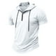 thumbnail image 2 of pstuiky Camisas de manga corta para hombre, Camiseta de manga corta con solapa desgastada para hombre, estilo europeo y americano, color liso camisas casuales para hombre l, 2 of 4