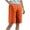 Orange, variant on Taqqpue Women's Bermuda Shorts Jersey Shorts 7" Long Casual Loose Elastic Waist Drawstring Walking Athletic Shorts with Deep Pockets