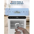 thumbnail image 6 of 8000 BTU Portable Air Conditioner, Cools 350 Sq.Ft. Quiet 48dB AC Unit with Dehumidifier, Fan & Sleep Modes, 24H Timer, Remote Control & Window Kit, DOE Certified CEER 6.2, White+Black Panel, 6 of 9