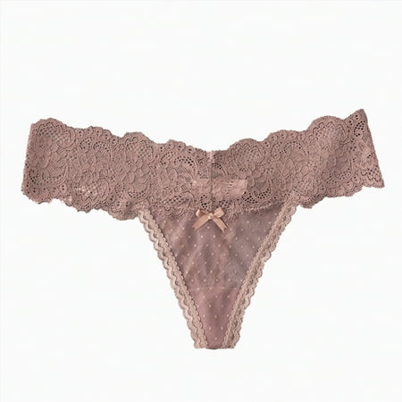 Meiodtion Underwear for Women Seamless Thong Comfort No Show Panties Cute Cheeky Waistband Low Waist Panty  Wine  One Size