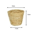 thumbnail image 3 of Woven Seagrass Flower Pot Cover, Plastic-Coated (Leakproof), For Storage/Decor, Fits Modern Interior, Garden/Indoor Use, 3 of 6