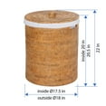 thumbnail image 4 of Kouboo Loma Round Rattan Hamper And Laundry Basket With Removable Liner, Handmade Wicker Laundry Basket With Lid, Honey Brown, 4 of 11
