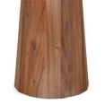 thumbnail image 5 of Allora 13" Round Contemporary Solid Wood Accent Table in Brown, 5 of 7