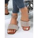 thumbnail image 2 of Women's Fashionable Luxurious Pearl Decoration Slippers With A Single Strap, Casual, Comfortable, Classic French Design, Beaded, Open Toe, Flat Sole,, 2 of 4