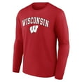 thumbnail image 2 of Men's Red Wisconsin Badgers Campus Long Sleeve T-Shirt, 2 of 3