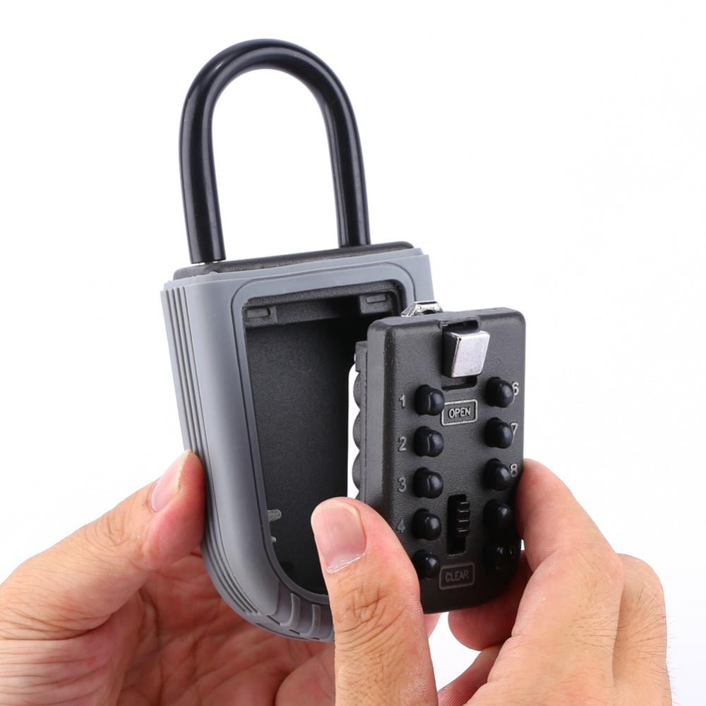 Ejoyous Portable Key Safe Box Lock 10 Digits Security Zinc Padlock Hide Keys Hang Door,Key safe