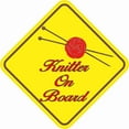 thumbnail image 4 of 5in x 5in Red Knitter On Board Sticker, 4 of 5