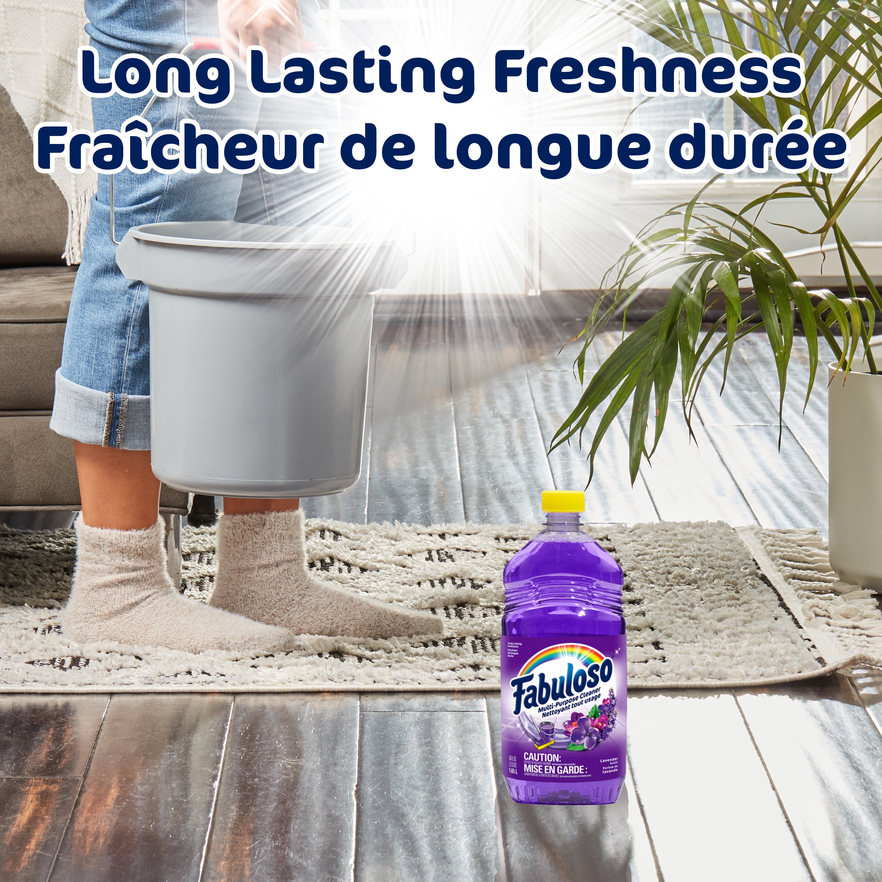Fabuloso Original Multi-Purpose Cleaner, Powerful Cleaning, Long-Lasting Freshness, No Rinse Floor Cleaner, Lavender Scent, 1.65 L
