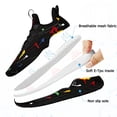thumbnail image 5 of Soulsfeng Men's Anti-slip Running Shoes Mesh Lightweight Breathable Training Black Sneakers Size 8.5, 5 of 9