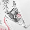 thumbnail image 6 of Pink Flamingo Shower Curtains, Cute Grey Leaf Pink Rose Floral Shower Curtains for Bathroom, Boho Pink Modern Art Waterproof Fabric Bathroom Curtain Accessories Set with Hooks, 6 of 7
