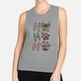 thumbnail image 2 of Puppy Ho Ho Ho Women's Muscle Tank Large Heather Grey, 2 of 5