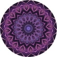 thumbnail image 1 of Ahgly Company Indoor Round Patterned Orchid Purple Area Rugs, 8' Round, 1 of 1
