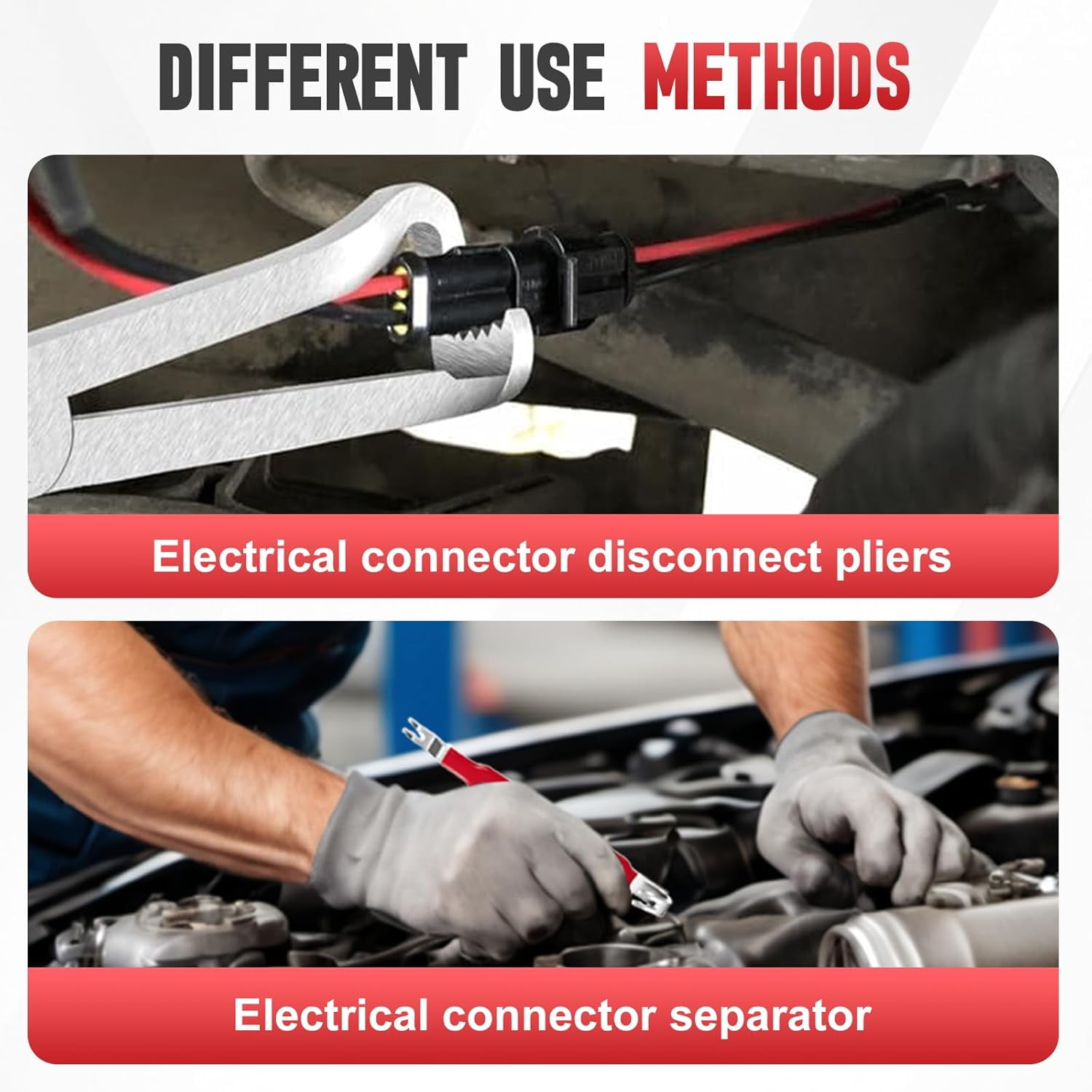 Electrical Disconnect Pliers, 2026 New Electrical Connector Separator, Automotive Electrical Connector Pliers, Electrical Tools, Electrical Plug Plier, Terminal Removal Tool Disconnect Tools (2 Set)