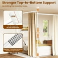 thumbnail image 2 of Room Divider Curtain Rod, No Drilling Tension Rod for Room Separation, 4-10ft(H) 28-114inch(W) Adjustable Heavy Duty Floor to Ceiling Wall Divider Room Partition Privacy Separator, White, 2 of 18