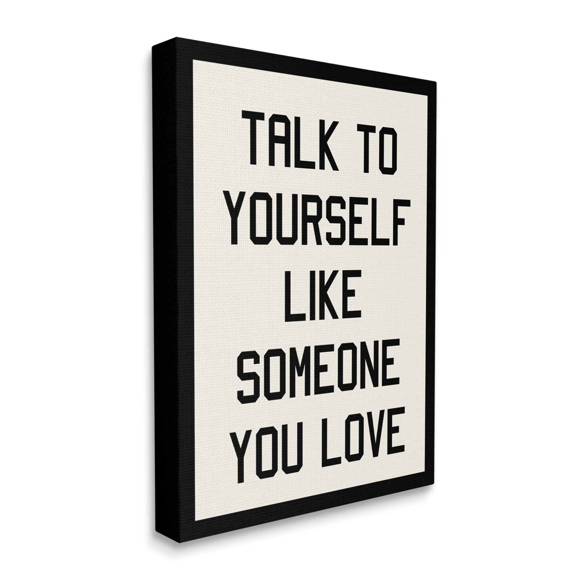 Stupell Industries Love Yourself Phrase Inspirational Painting Gallery Wrapped Canvas Print Wall Art, 24 x 30