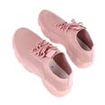 thumbnail image 3 of Zapatillas deportivas elegantes de punto, cómodas, transpirables, clásicas, de moda, para mujeres y niñas, color rosa, talla 38, color rosa, 3 of 15