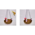 thumbnail image 1 of Juguetes para loros Perca Cáscara de coco Columpio Nido Jaula colgante Pájaros naturales Periquitos Juguetes para loros Gris africano Para loros pequeños Para pájaros grandes Conure Guacamayo Loro 2 piezas Rojo Verde, 1 of 5