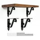 thumbnail image 1 of Uxcell 4 Pcs Soportes Decorativos para Estantes, Soportes para Estantes Flotantes de 150mm/6 Pulgadas para Estanterías de Pared, Negro, 1 of 7