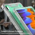 thumbnail image 4 of For Samsung Galaxy Tab S7 11" Case SM-T870 T875, Allytech Heavy Duty Shockproof Rugged Full Body Protective Case Impact Defender Hard Kickstand Cover for Samsung Galaxy Tab S7 11" 2020,Gray/Green, 4 of 9