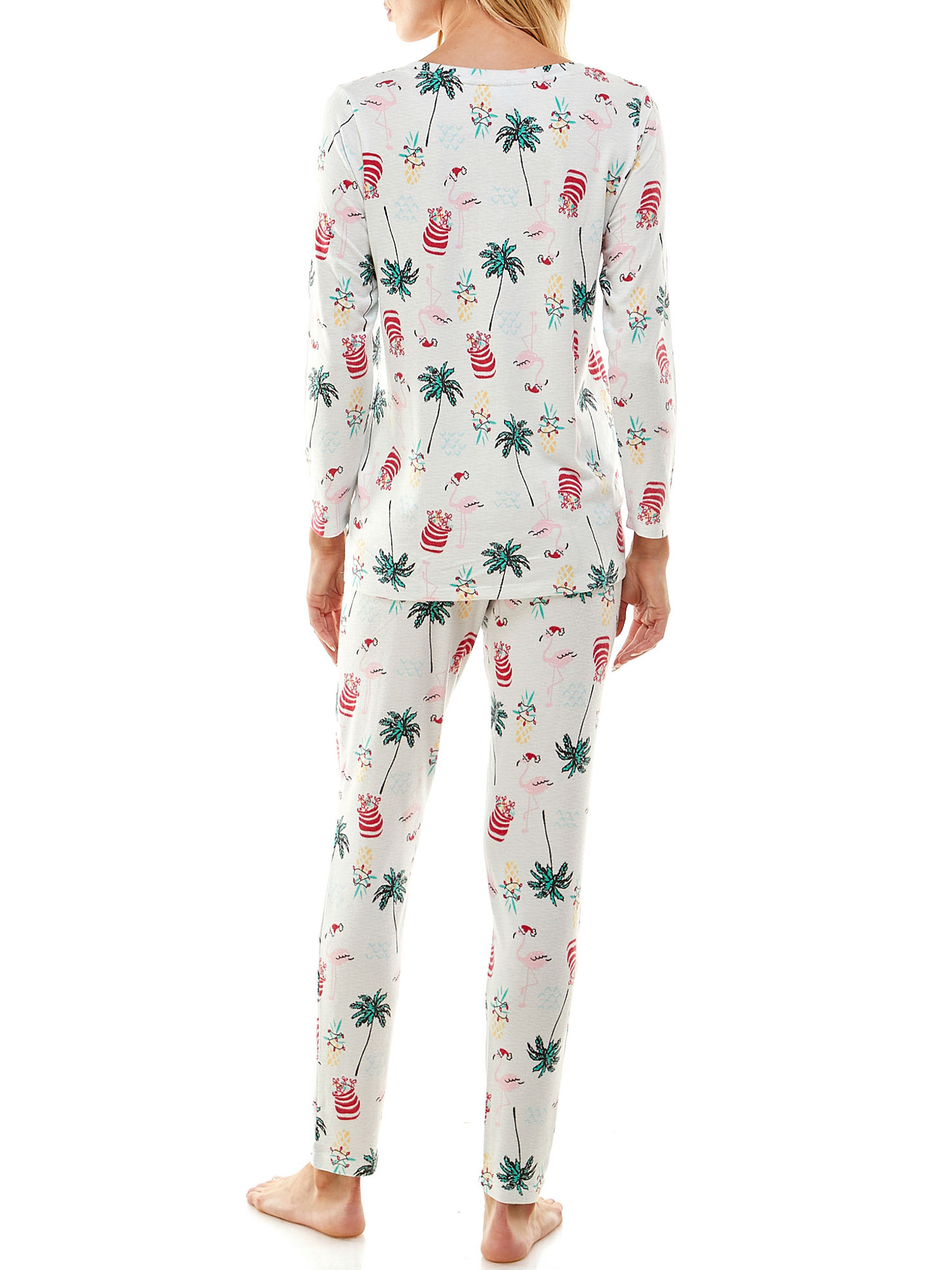Jaclyn Women's Holiday Printed Henley and Legging Pajama Set
