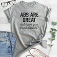 thumbnail image 2 of Abs Are Great But Have You Tried Donuts T-shirt, Unisex Women's Men's Shirt, Donut Shirt, Funny Workout Tee, Heather Gray, Medium, 2 of 6