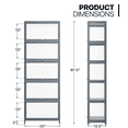 thumbnail image 3 of MoNiBloom Modern 67.5" 5-Tier Shelf Display Cabinet with Acrylic Flip Door, Curio Cabinet Collection Display Case, Floor Standing Showcase Organizer for Living Room Bedroom Home Office, 3 of 11