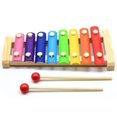 thumbnail image 1 of Hand Knock Piano Colorful Wooden Music Instrument Montessori Toy (Rainbow), 1 of 8