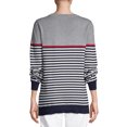 thumbnail image 3 of EV1 from Ellen DeGeneres Heart Stripe Hi-Low Sweater Women's, 3 of 9