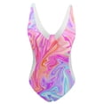 thumbnail image 2 of Aayomet Black One Piece Swimsuit Women Twist Front Ruched Tummy Control Bathing Suits Crossback Swimwear,Pink S, 2 of 3
