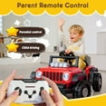 thumbnail image 5 of Xuanlur 2-in-1 12V Kids Ride On Building Block Car, Electric Truck Car/Kart-Switch Freely, DIY Assembly Electric Toy with Parent Remote Control, Toddler Gift Car for Boys Girls Ages 2-4, Red, 5 of 9